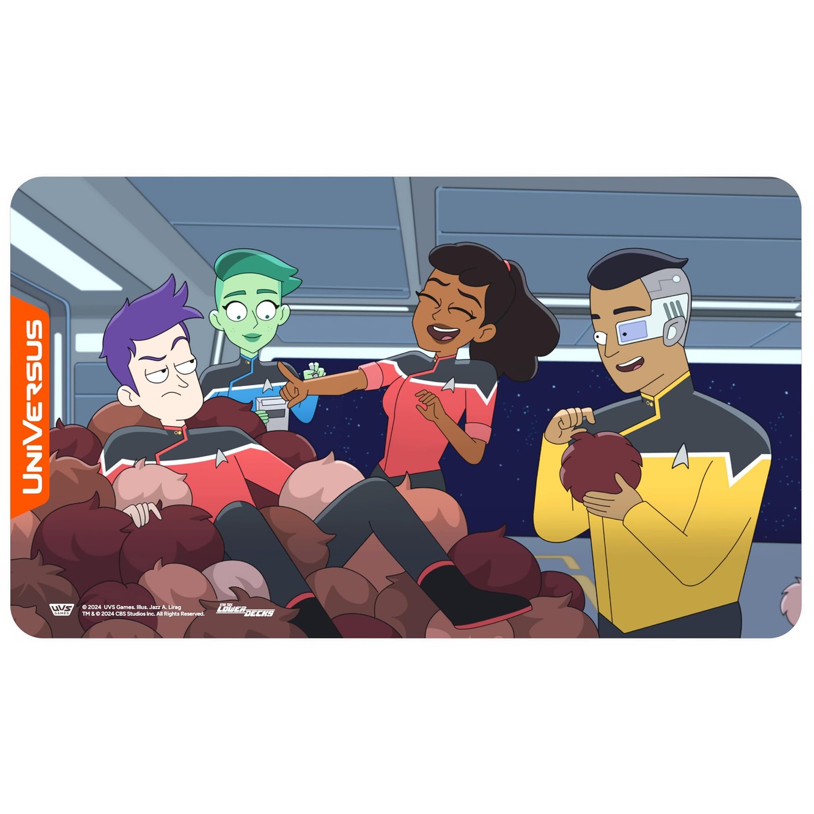 UniVersus: Star Trek: Нижние палубы - Игровой коврик Tribbles - Неопреновый коврик размером 24 x 14 дюймов, не
