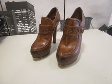 Gucci Leder Plateau Pumps Absatzhöhe 14cm braun Gr.37C (H368-05)