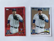 2014 Topps Nick Castellanos #195 Lot Of (2) Base + Red Foil Parallel Rookie RC