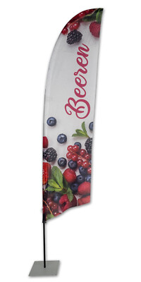 Beeren BEACHFLAG Gerade 330 *inkl. bedruckter Fahne und Maststange*