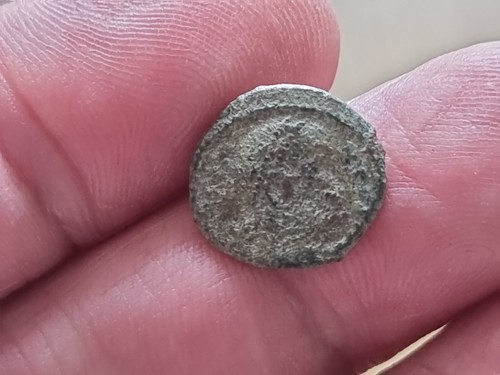 Roman bronze unresearched coin found in Yorkshire, Britain uncleaned con. LA103f