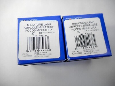 Two Boxes Of Ten Each Wagner 37 Automotive Light Bulbs 12V