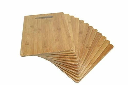 12pc Bulk 12x9" Bamboo Cutting Board Set, Serving Trays, Charcuterie Platter
Opens in a new window o