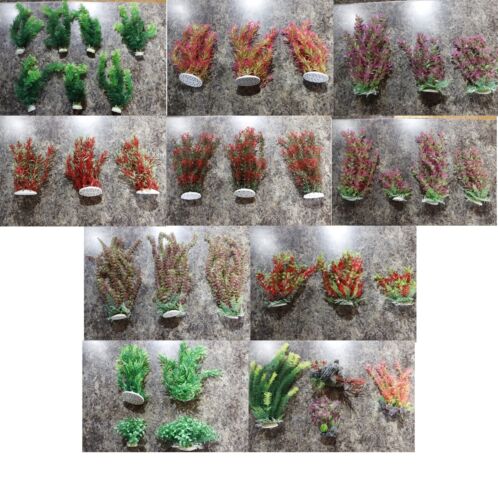 HUGE LOT artificial AQUARIUM plants 37 pcs! VIBRANT! Tall Plants! Beautiful!