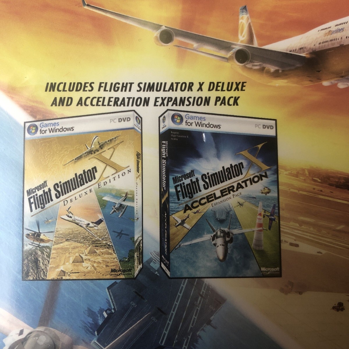 Microsoft Flight Simulator X Gold Edition PC Game 3-Disc Set
