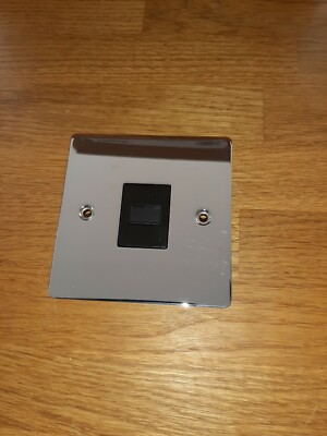 Flache Telefondose Master/Slave verspiegelt Chrom poliert - BT Telefondose