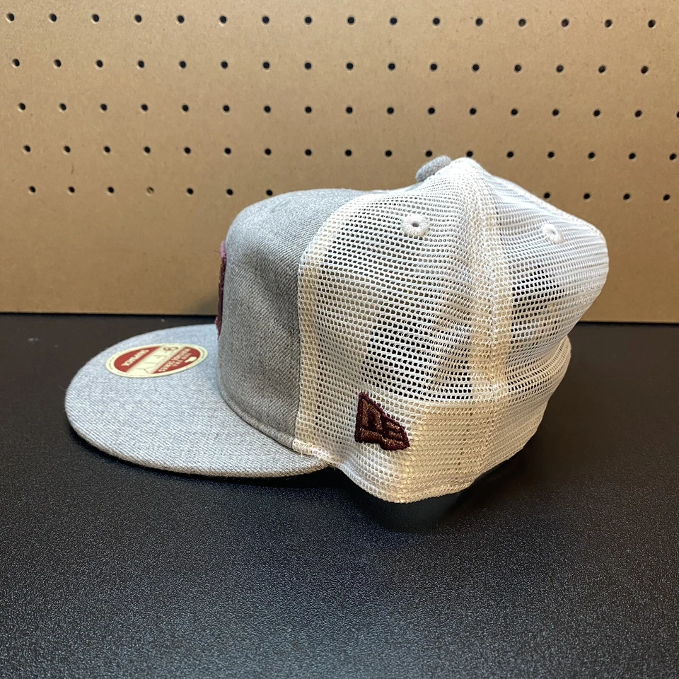 Arizona State Sun Devils Snap Back Hat Cap Trucker Gray White New Era 9FIFTY ASU - Image 4 of 4