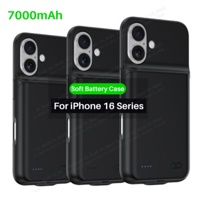7000mAh Battery Case smart For iPhone 16 Pro Max /16 Plus/16 Bank Charging Cover