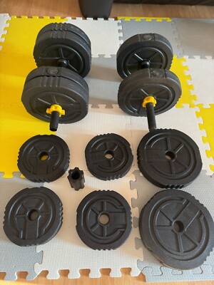 Adjustable Dumbbells (Black color) with eight 2.5 kg and four 1.25 kg weights