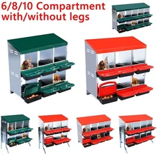 6/8/10 Compartment Roll Out Metal Chicken Nesting Box Nest Laying Box Egg Coop