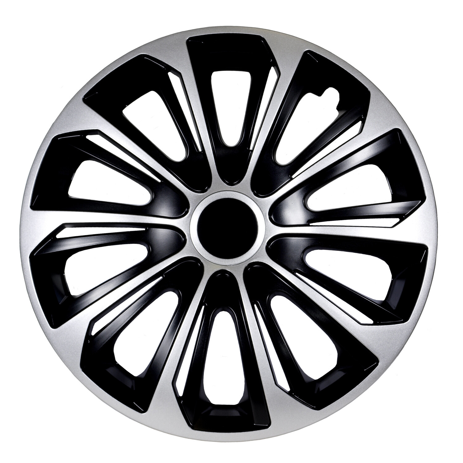 Enjoliveurs 16 pouces NRM STRONG DUOCOLOR noir-argent : le style urbain pour vos trajets quotidiens