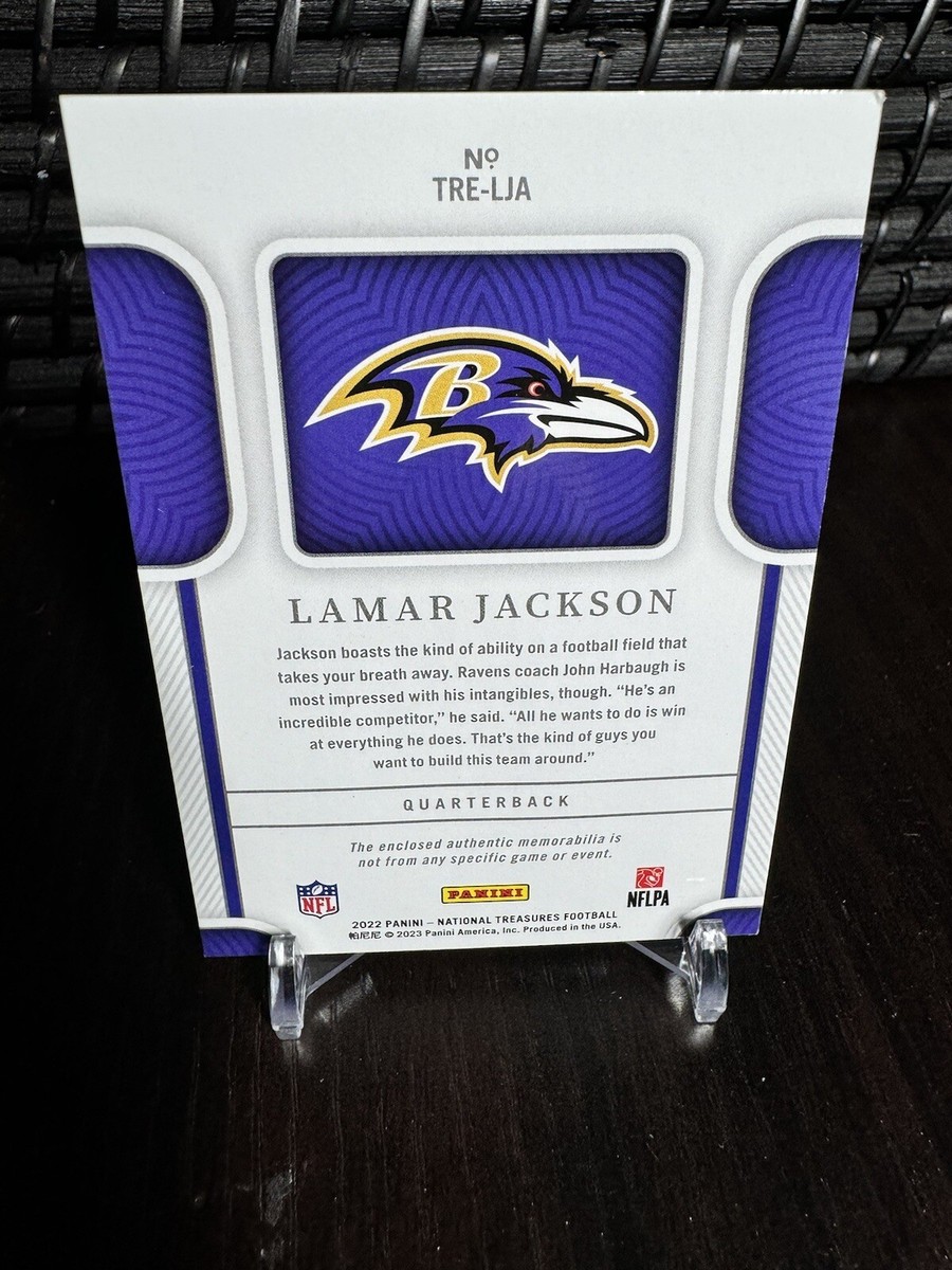 2022 National Treasure Tremendous Treasure Lamar Jackson NFL