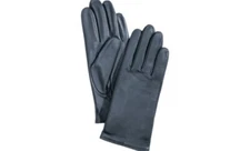 Charter Club Cashmere Lined Leather Tech Gloves - Ink
