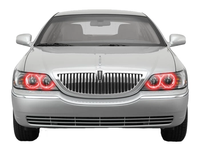 Kit de halo LED Bluetooth multicolor RGB para faros Lincoln Town Car 2005-2011 Foto 2 de 4