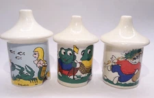 3 Dennis West GOLFING Story Funnel Pie Bird/Vents * made in  ENGLAND  #410