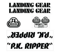 SE Racing PK ripper decal Set Black  - Old school BMX