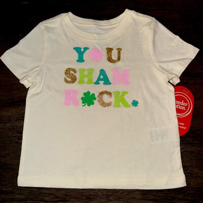 Infant & Toddler Girls Cream St Patricks Day You Sham Rock T-Shirt