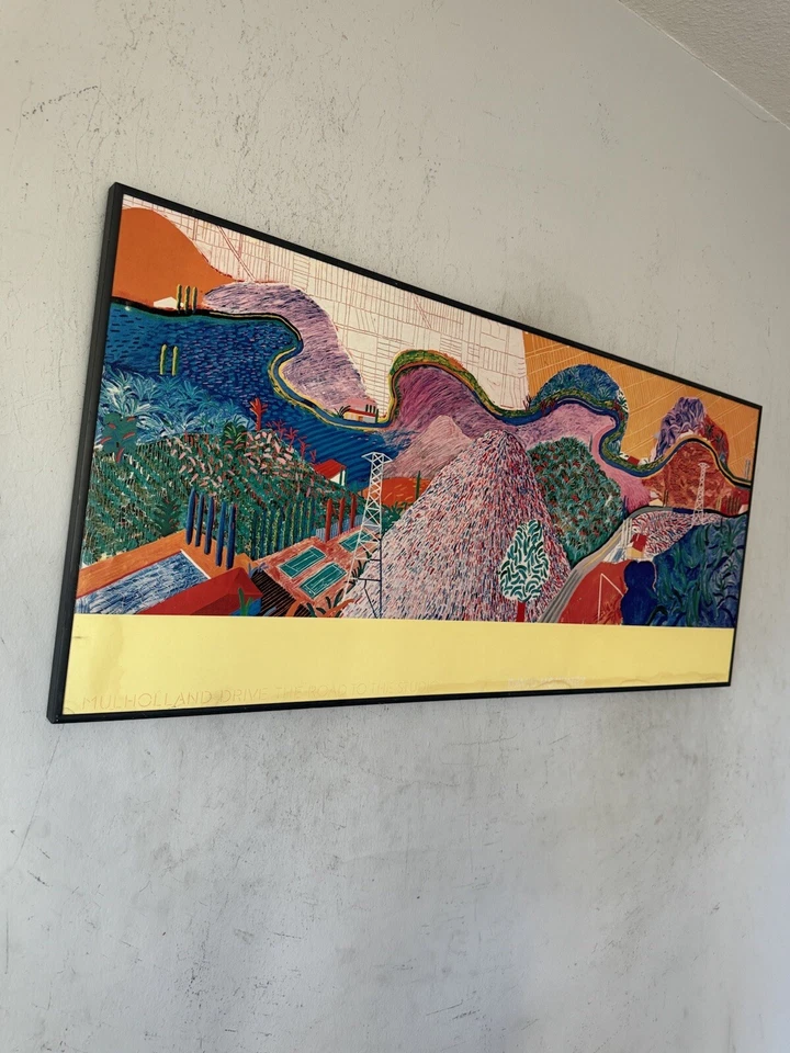 ОРИГИНАЛЬНЫЙ ВИНТАЖНЫЙ СОВРЕМЕННЫЙ АБСТРАКТНЫЙ ЛИТОГРАФИЧЕСКИЙ ПЛАКАТ DAVID HOCKNEY СТАРЫЙ ПОП-АРТ 80 - Изображение 2 из 4