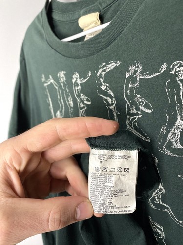 Diesel Naked Girls Logo T Shirt Vintage Style Green L Size - Picture 13 of 13