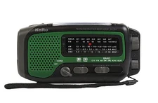 Used Kaito KA350 Solar Crank AM FM Shortwave Weather Radio with Alert