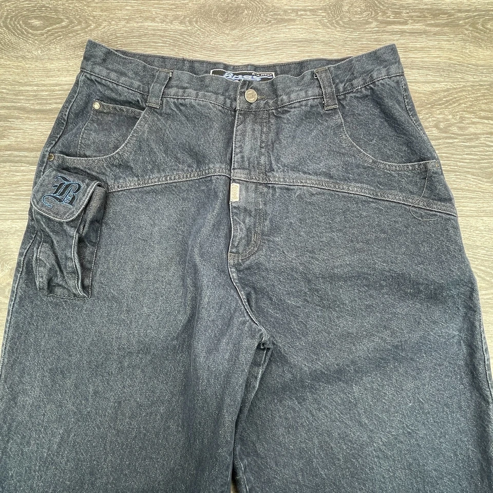 Jeans Boss IG Design Para Hombres 34 Azul Pierna Ancha Súper Sueltos Patinador De Colección Estilo JNCO Foto 2 de 4