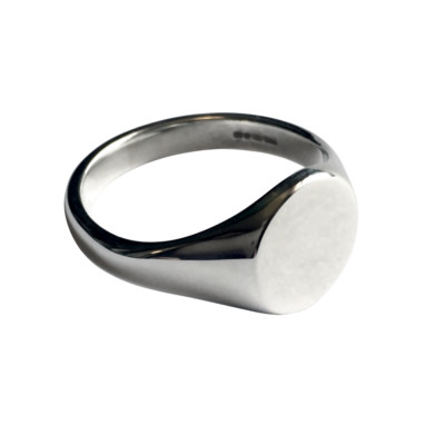 NEW Round Signet Rings Solid 925 Silver UK Hallmarked Men's Women's Gift  Box