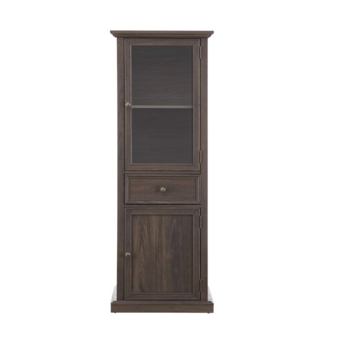 Tall Storage Cabinet with Glass Door and Shelves, Sideboard Cabinet with Drawer - Picture 16 of 19