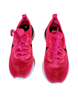 Nike Epic React Flyknit 2 CK0821-600 Pink Purple Running Shoes Women's Size 8