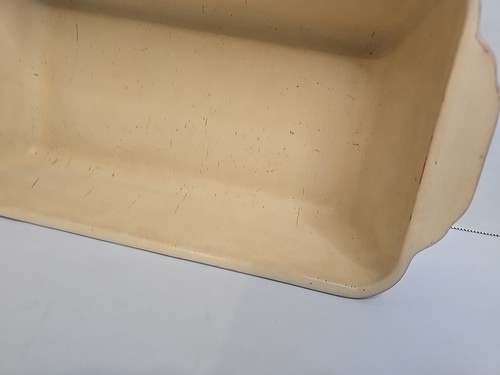 Vintage Anchor Hocking Fire King Glass Brown & Tan Bread/Loaf Pan #409--1 Qt - Picture 10 of 14