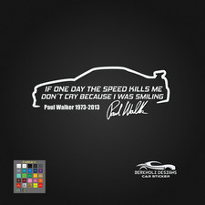 Paul Walker Aufkleber Autoaufkleber JDM Tuningsticker