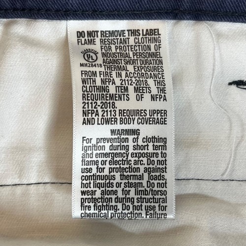 Workrite Fire Resistant Work Pants Mens 38 Blue 2112 Cat 2 Westex Ultrasoft - Picture 10 of 13