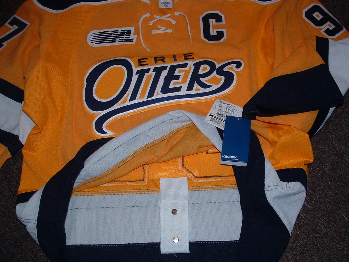 Customize Connor McDavid OHL Erie Otters CCM Premer 7185 Navy Hockey Jersey  - WanderGears