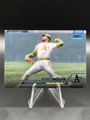 2022 Topps Stadium Club Reggie Jackson #18/50 Blue Foil Parallel #217