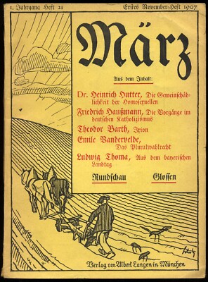 MÄRZ   Halbmonatsschrift #21 f. deutsche Kultur 1. Jg. 1907 Hermann HESSE et al.