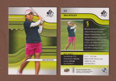 2012 SP Authentic GOLF Rookie Extended #R29 Mika Miyazato - 152