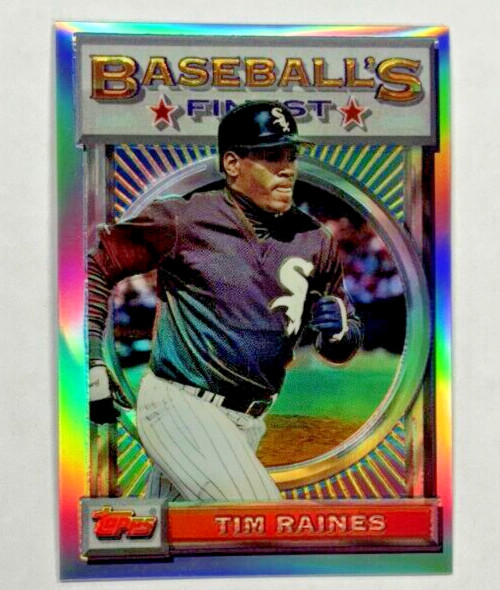 1993 Topps Finest Baseball Refractor Tim Raines #183 Chicago White Sox HOF