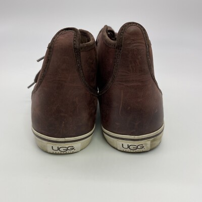 UGG AUSTRALIA MENS ANKLE BOOT LEATHER BROWN SNEAKER LACE UP  display picture 2