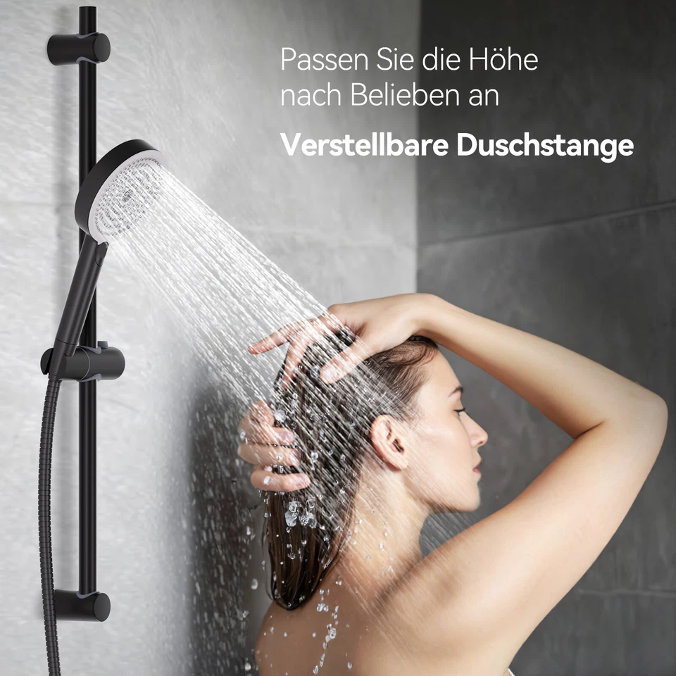 Duschstange für Duschkopf Duschhalter Duschstange mit Schiebehalter Handbrause - Bild 3 von 4