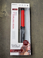 VIVITAR SIMPLY BEAUTIFUL CERAMIC 1" CURLING IRON PG 8210 RED BOXED