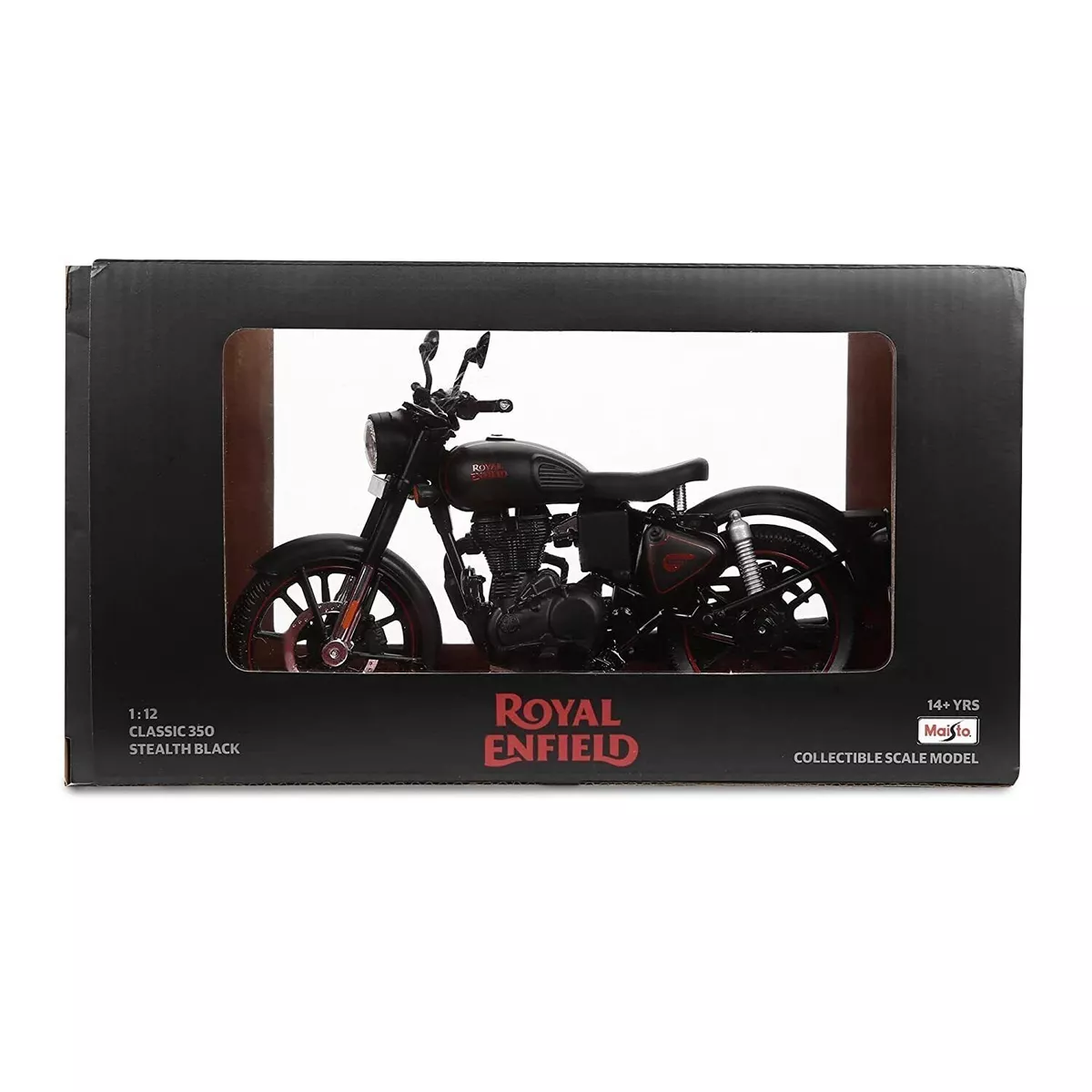 Fits Royal Enfield Classic 350 1 12 Scale Model Stealth Black