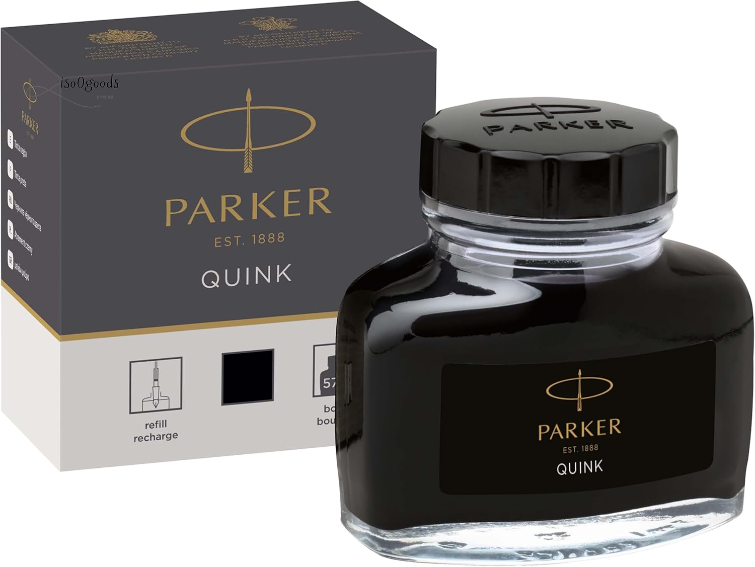 Fountain Pen Ink Bottle, Black QUINK Ink, 57 Ml Fountain Pen Refill
