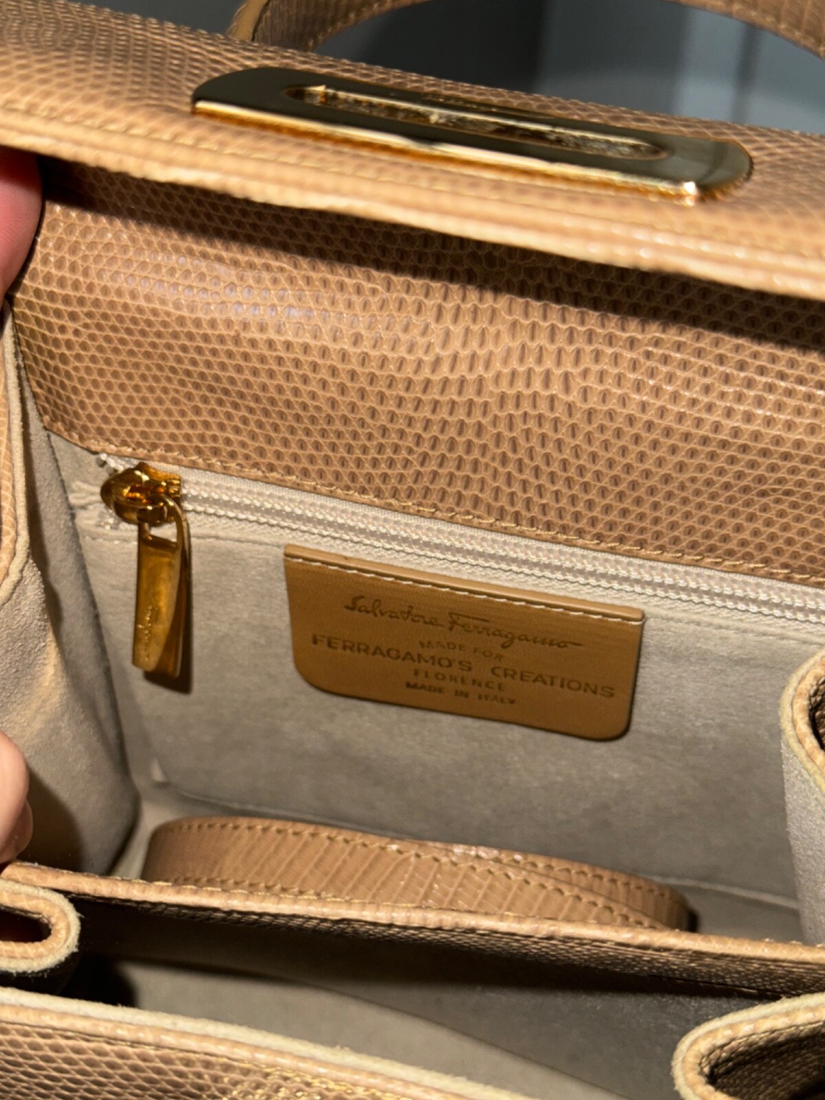 Salvatore Ferragamo handbag, made in Italy for Ferragamo’s creations image 6