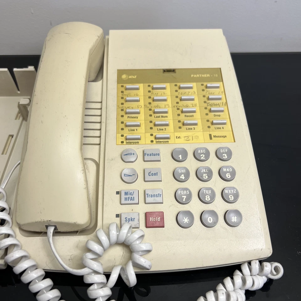 AT&T - 538E - Teléfono fijo para el hogar y la oficina - Blanco/Beige - ¡Funciona! Foto 4 de 4