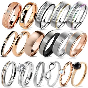 Damen Ring Band Ring Fingerring Verlobungsring Edelstahl Ring Rs57 Ebay