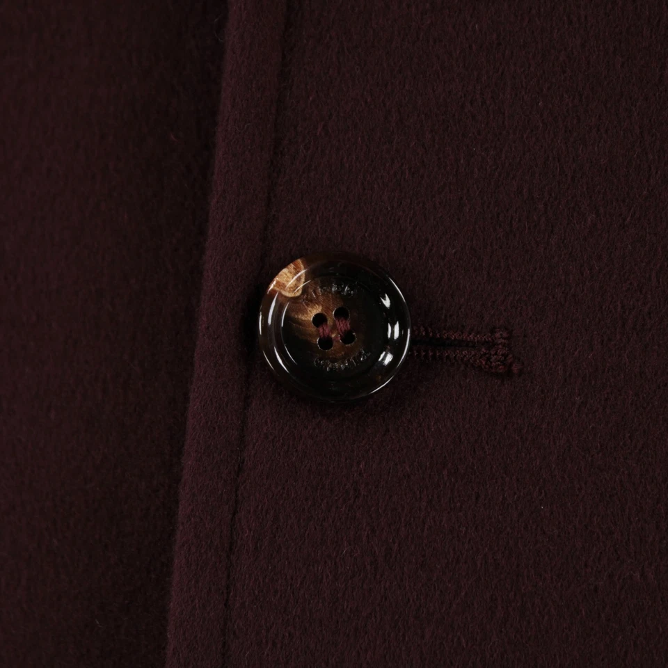 Kired Kiton NWT Furat Wool Overshirt / Shirt Jacket Size 50 (M US) In Burgundy - Image 2 of 4