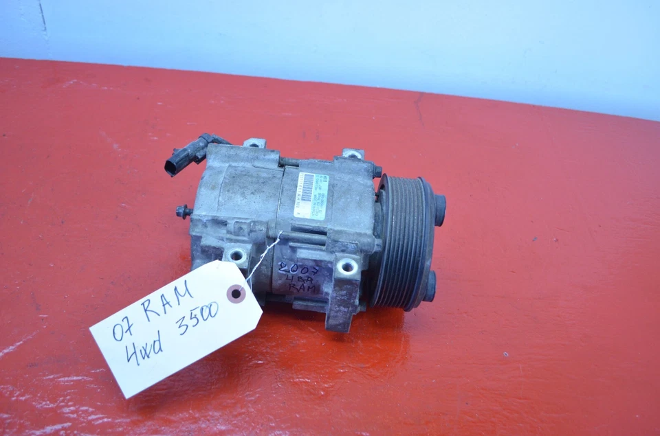 07-09 DODGE RAM 3500 4x4 6,7 L diésel aire acondicionado compresor de aire acondicionado OEM Foto 3 de 4