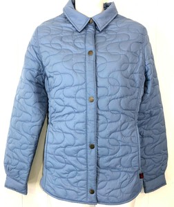 WOOLRICH-Women-039-s-Blue-Snap-Up-Quilted-Medium-Weight-Puffer-Jacket-Coat-sz-XS
