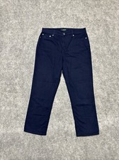Ralph Lauren Premier Super Crop Curvy Women  s Stretch Skinny Jeans Size 8 Blue