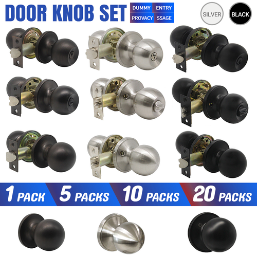 Entrance Door Handles Set Passage Door Knobs Bathroom Privacy Locks