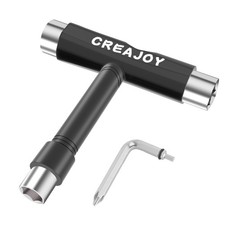 Multi-Functional Portable Roller Skate Tool, Skateboard T Tool Black